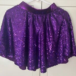 Glamorous Purple Sequin Skater Skirt